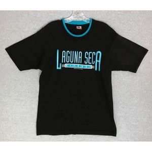 Vintage 1992 Laguna Seca Raceway Shirt Mens Large Single-Stitch Black Cotton‎